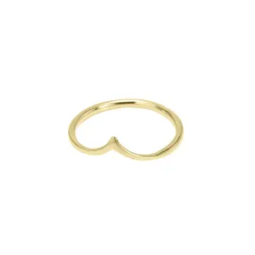 *Chevron V Ring, Gold