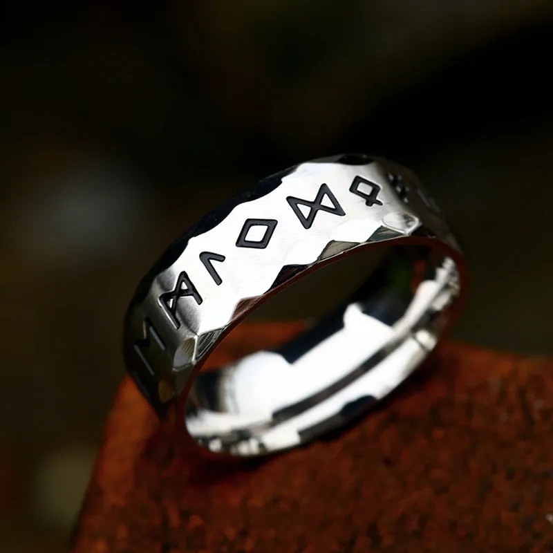 Chic Unisex Titanium Steel Rings - Korean-Inspired Retro Jewelry for Modern Fashion