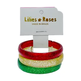 Christmas Mix Glitter Bangle Bracelets