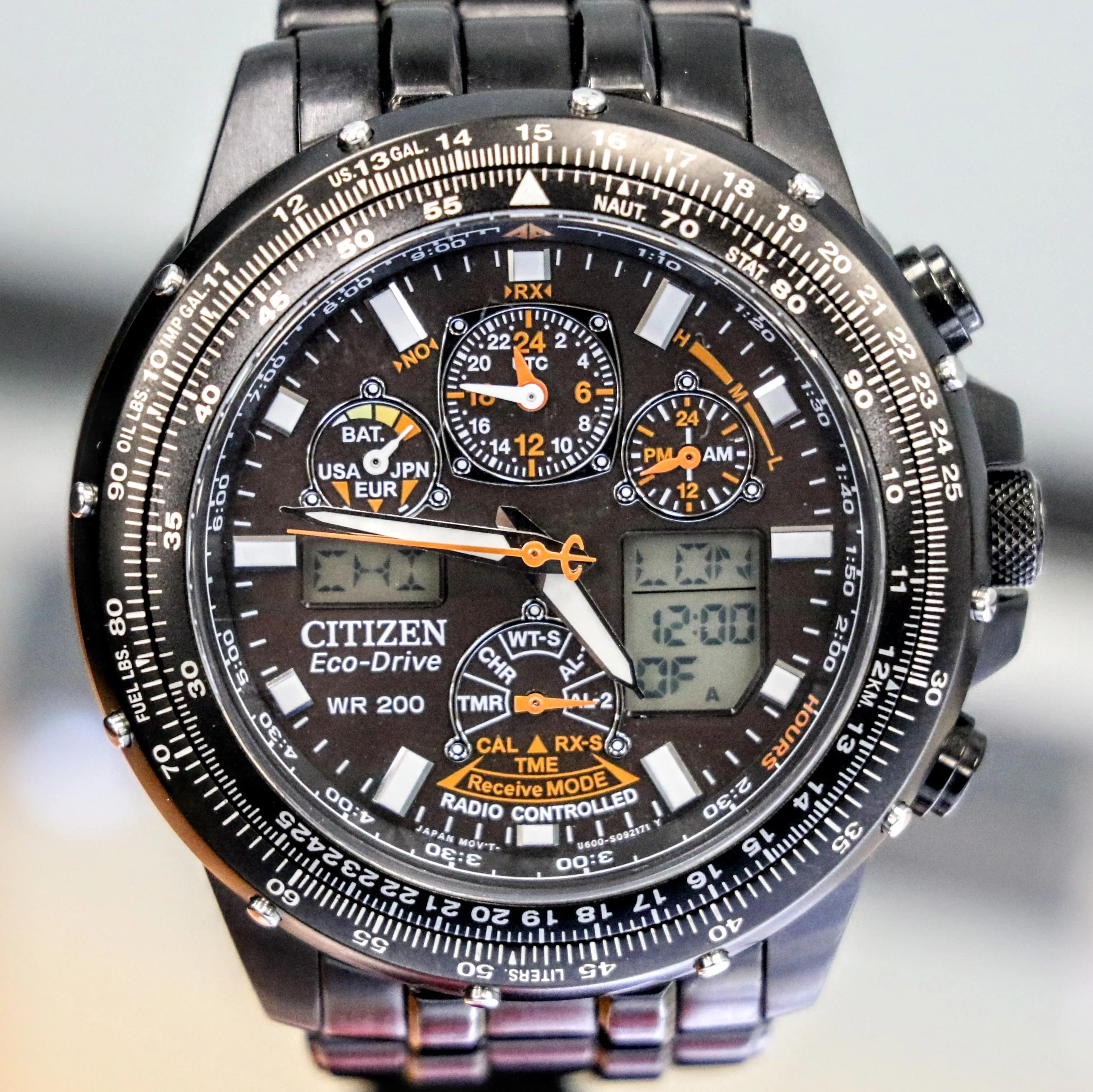 CITIZEN Promaster Skyhawk A-T Wristwatch Radio Controlled Eco-Drive “Black Eagle” JY0005-50E