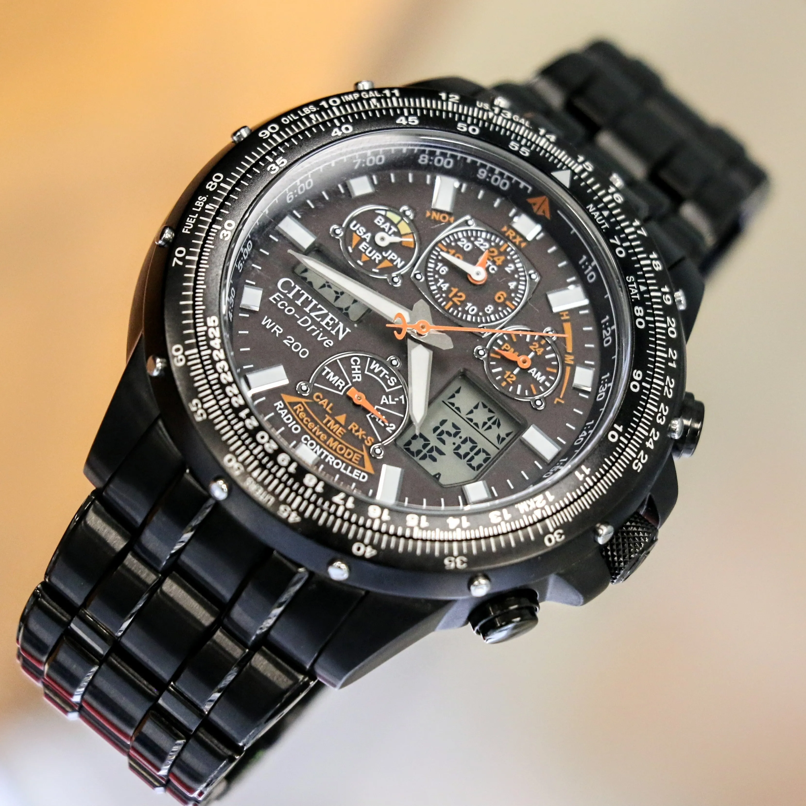 CITIZEN Promaster Skyhawk A-T Wristwatch Radio Controlled Eco-Drive “Black Eagle” JY0005-50E