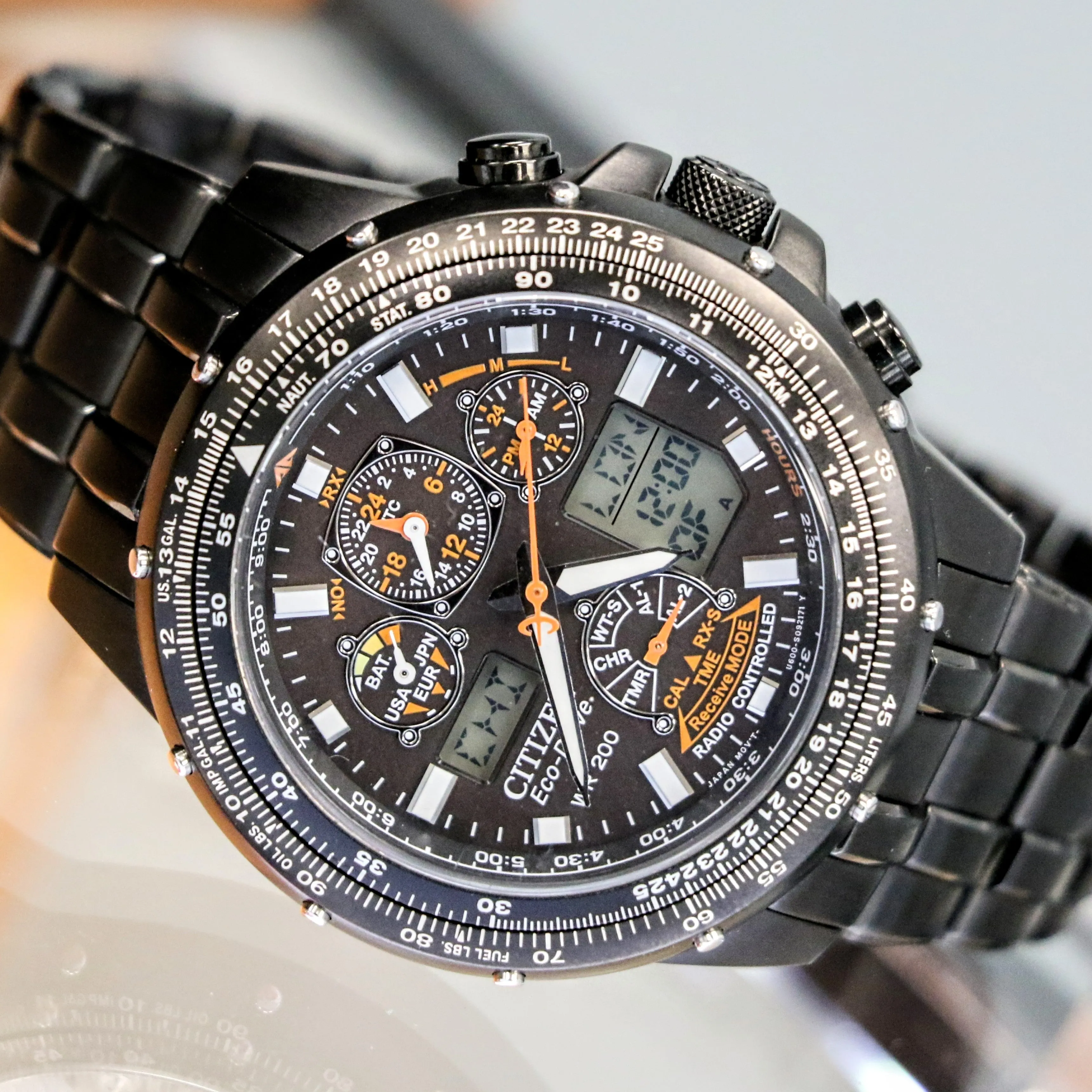 CITIZEN Promaster Skyhawk A-T Wristwatch Radio Controlled Eco-Drive “Black Eagle” JY0005-50E