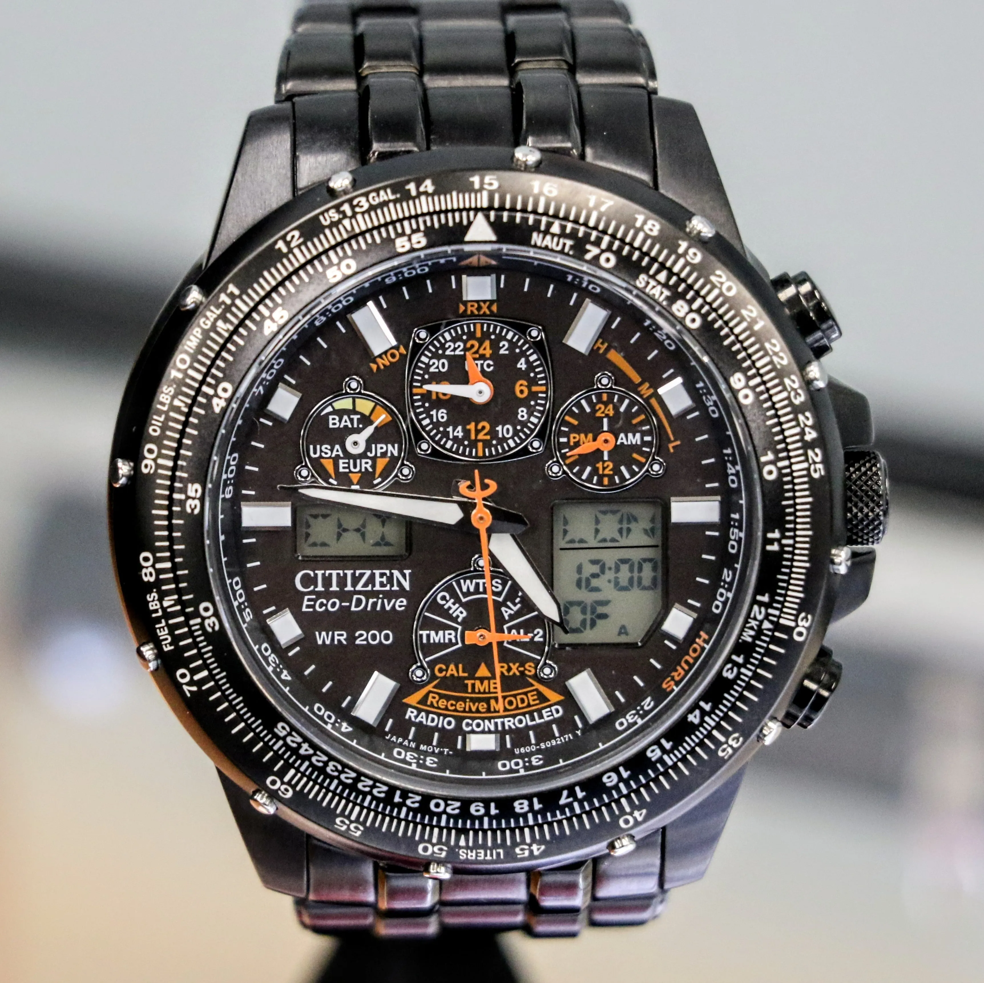 CITIZEN Promaster Skyhawk A-T Wristwatch Radio Controlled Eco-Drive “Black Eagle” JY0005-50E