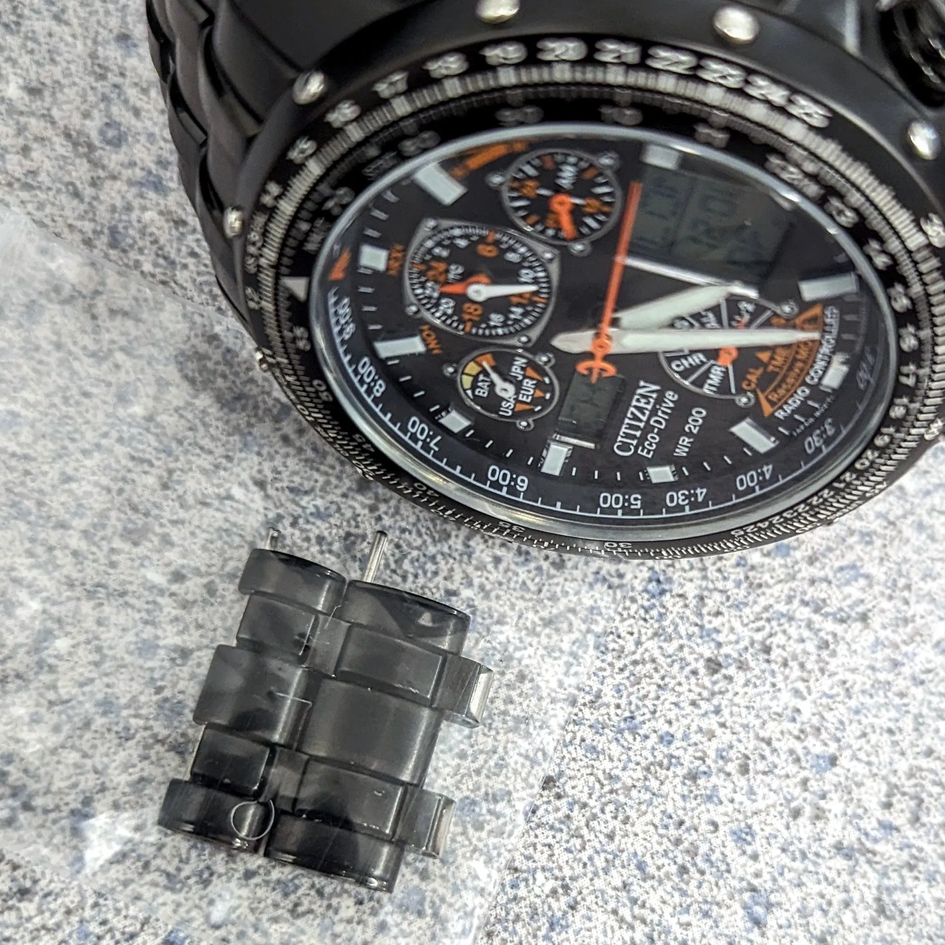 CITIZEN Promaster Skyhawk A-T Wristwatch Radio Controlled Eco-Drive “Black Eagle” JY0005-50E