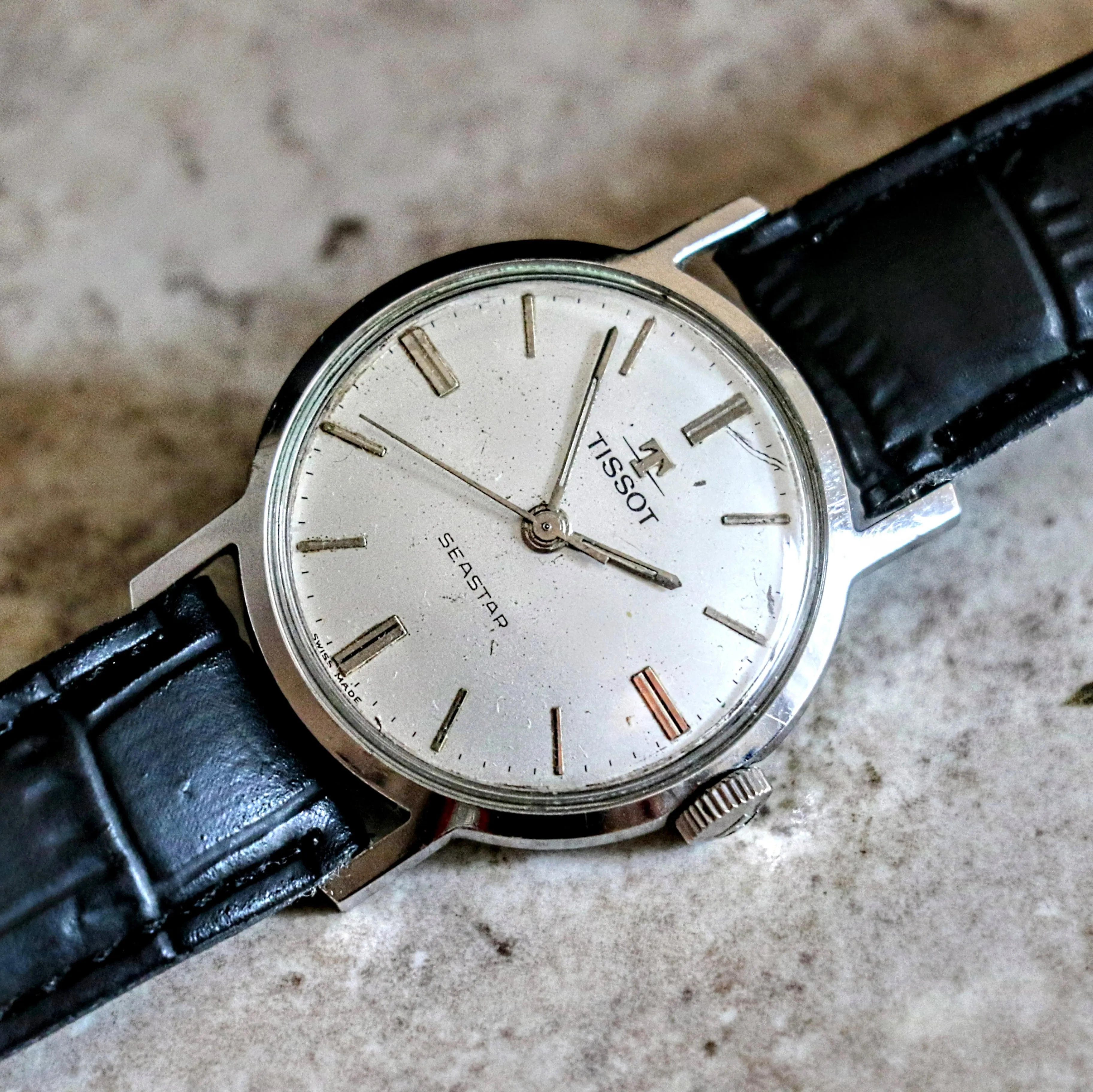Classic TISSOT Seastar Watch Caliber 781 17 Jewels Swiss Made Men's Wristwatch