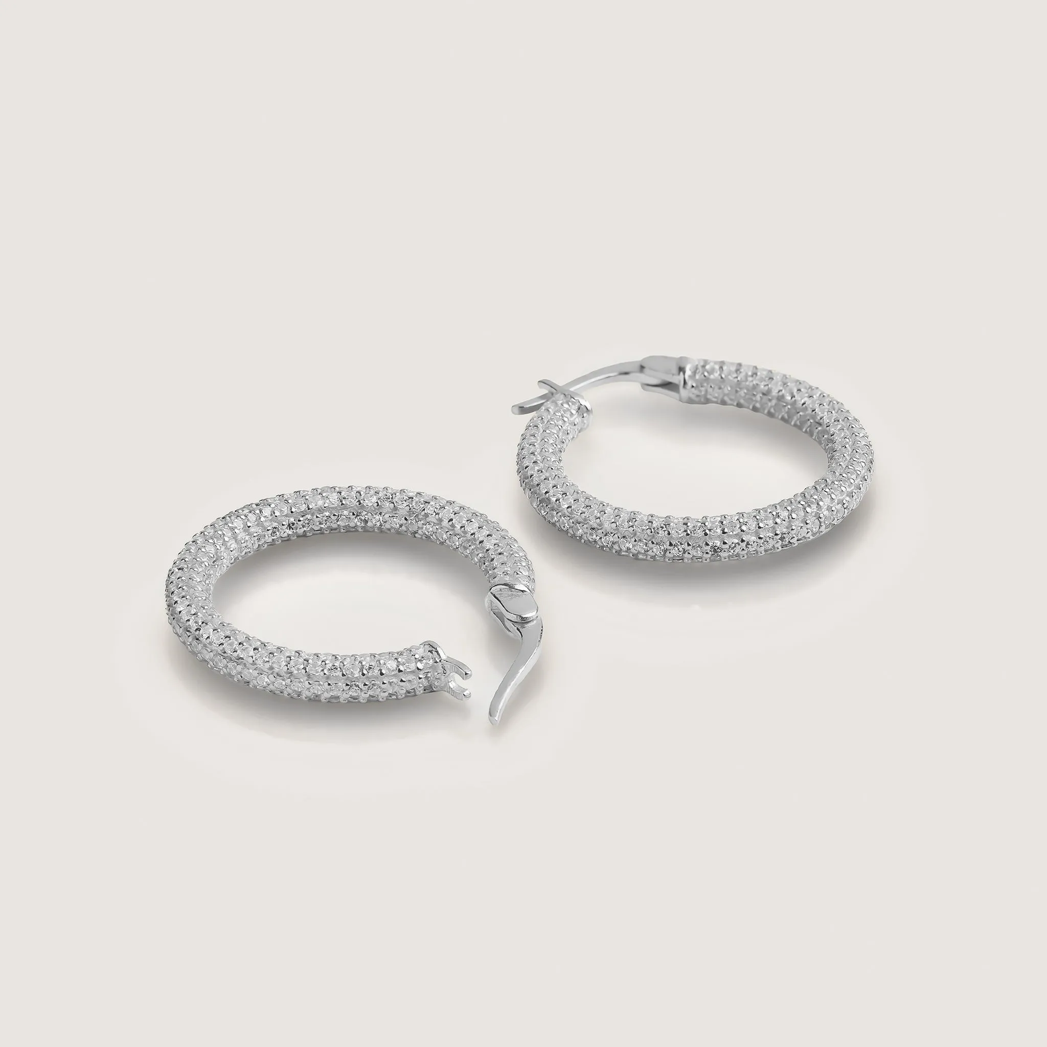 Daphne Medium Hoop Earring Silver