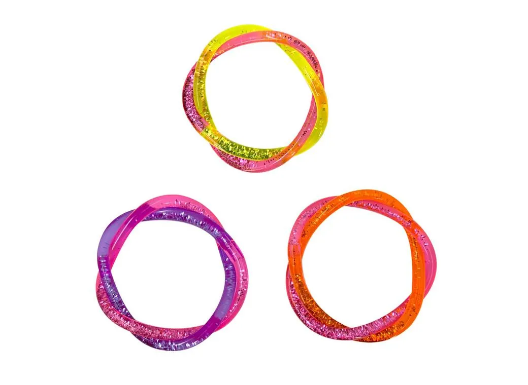 Double Rainbow Glitter Bracelet