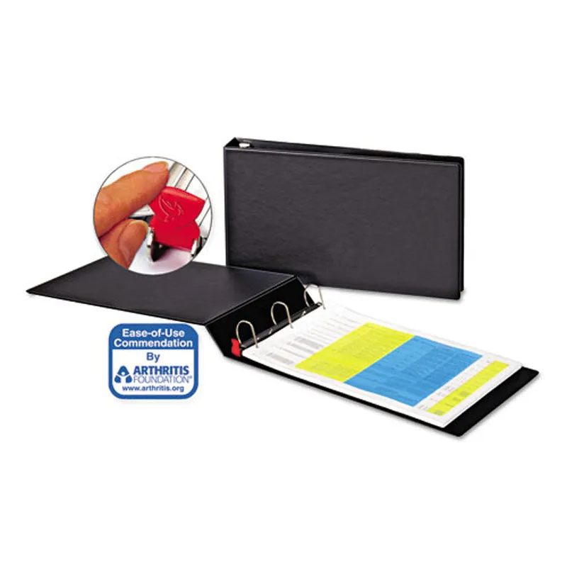 EasyOpen Tabloid 11" x 17" Locking Slant D-Ring Binder, Black