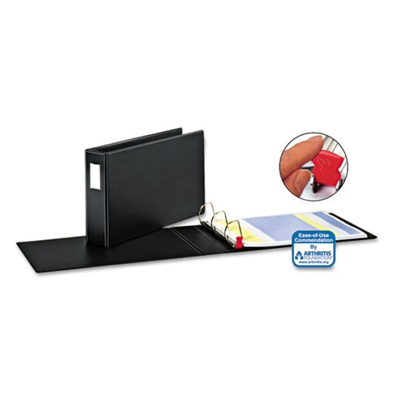 EasyOpen Tabloid 11" x 17" Locking Slant D-Ring Binder, Black