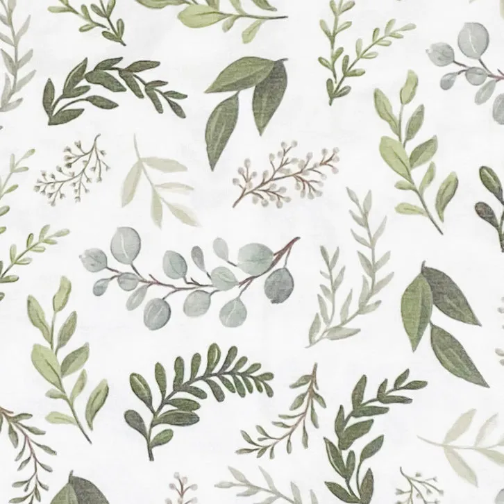Extra Soft and Stretchy Nursing and Carseat Cover: Graceful Greenery