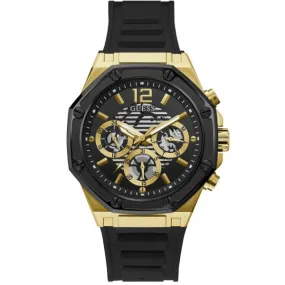 Guess Momentum Black Silicone Strap Black Dial Chronograph Quartz Watch for Gents - GW0263G1