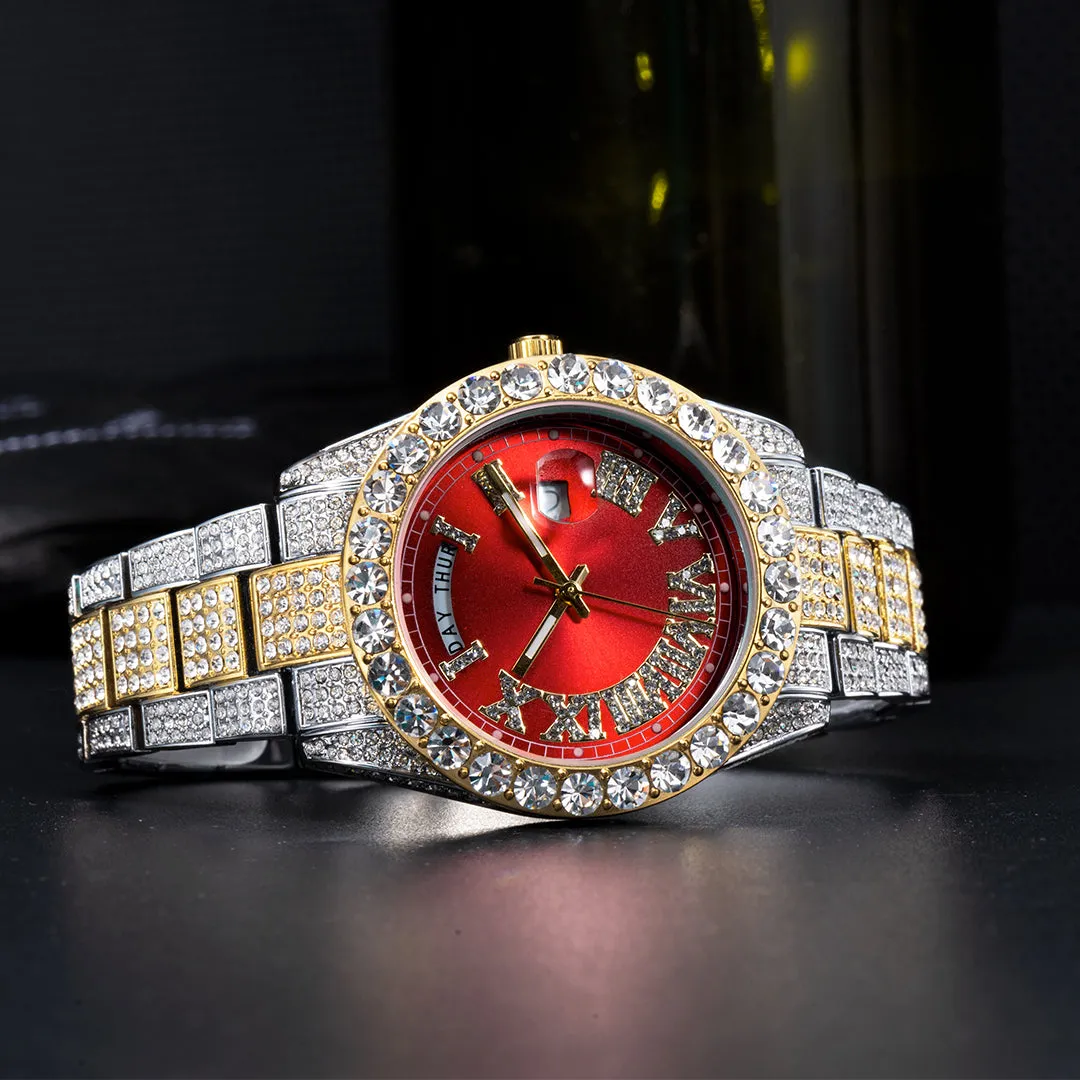 High Quality Elegant Hip Hop Inspired Iced Out Waterproof Watch For Men's and Women's