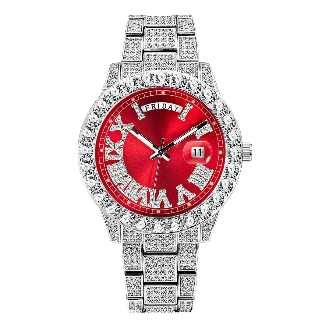 High Quality Elegant Hip Hop Inspired Iced Out Waterproof Watch For Men's and Women's
