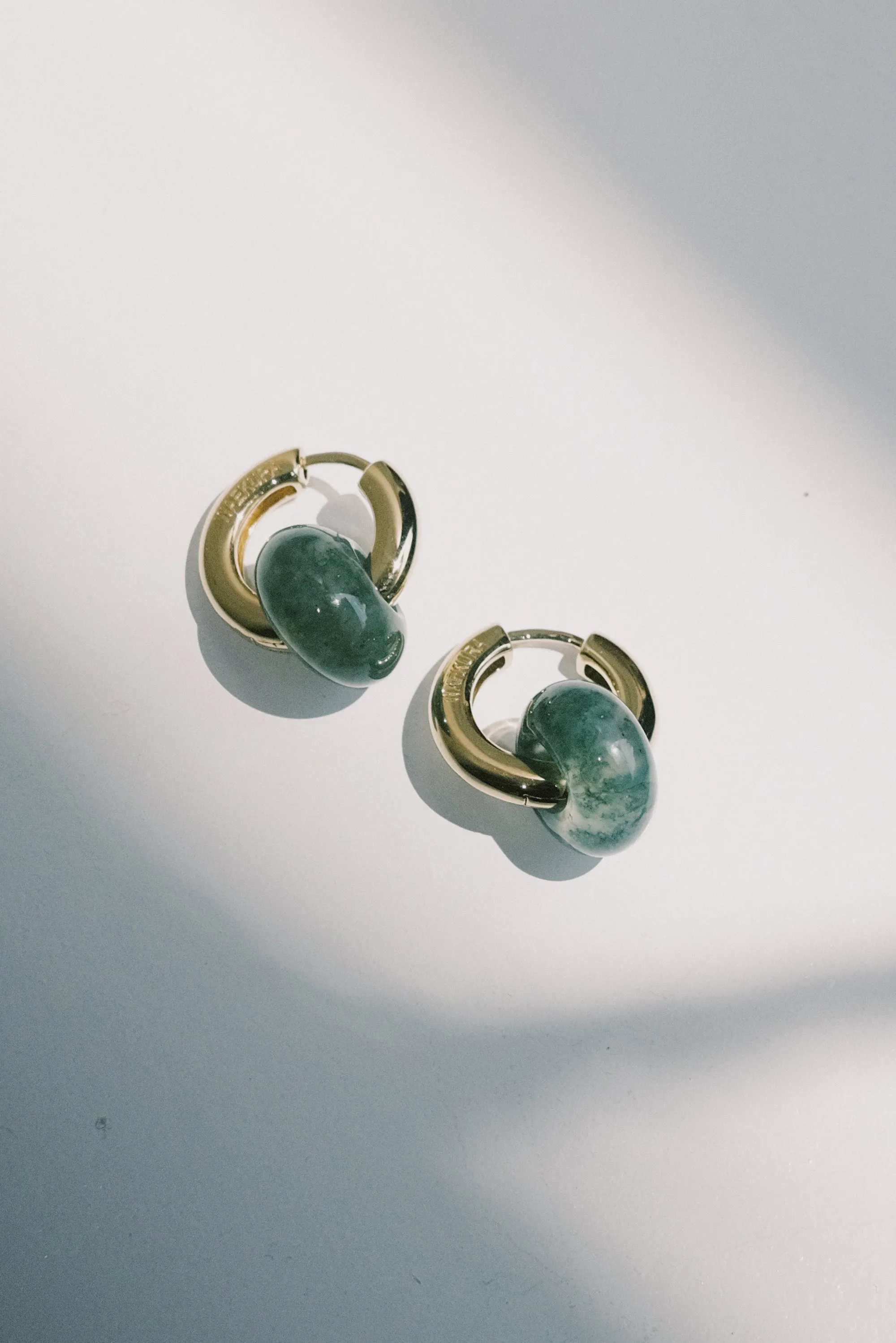 hoop earrings - tessa - agate indienne