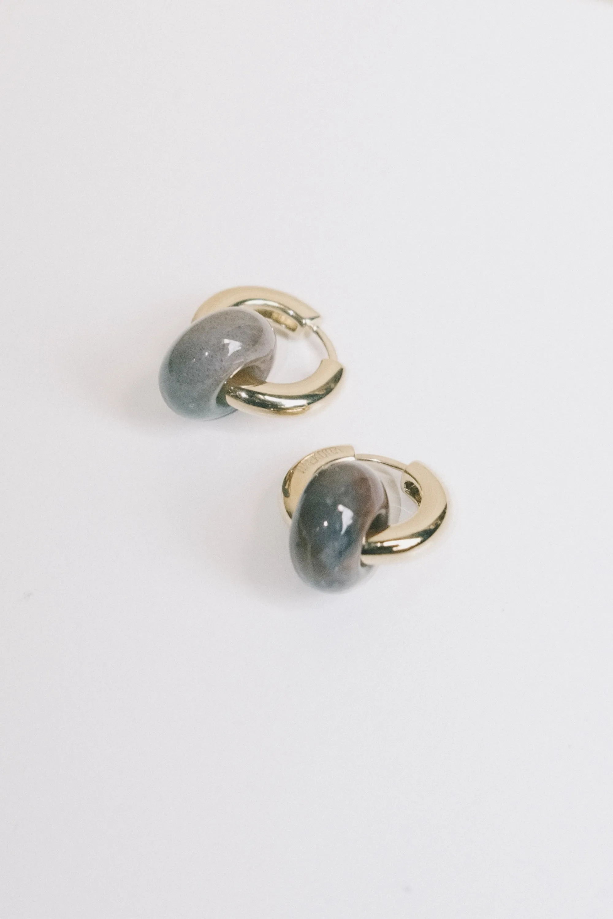hoop earrings - tessa - agate indienne