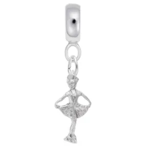 Iceskater Charm Dangle Bead In Sterling Silver