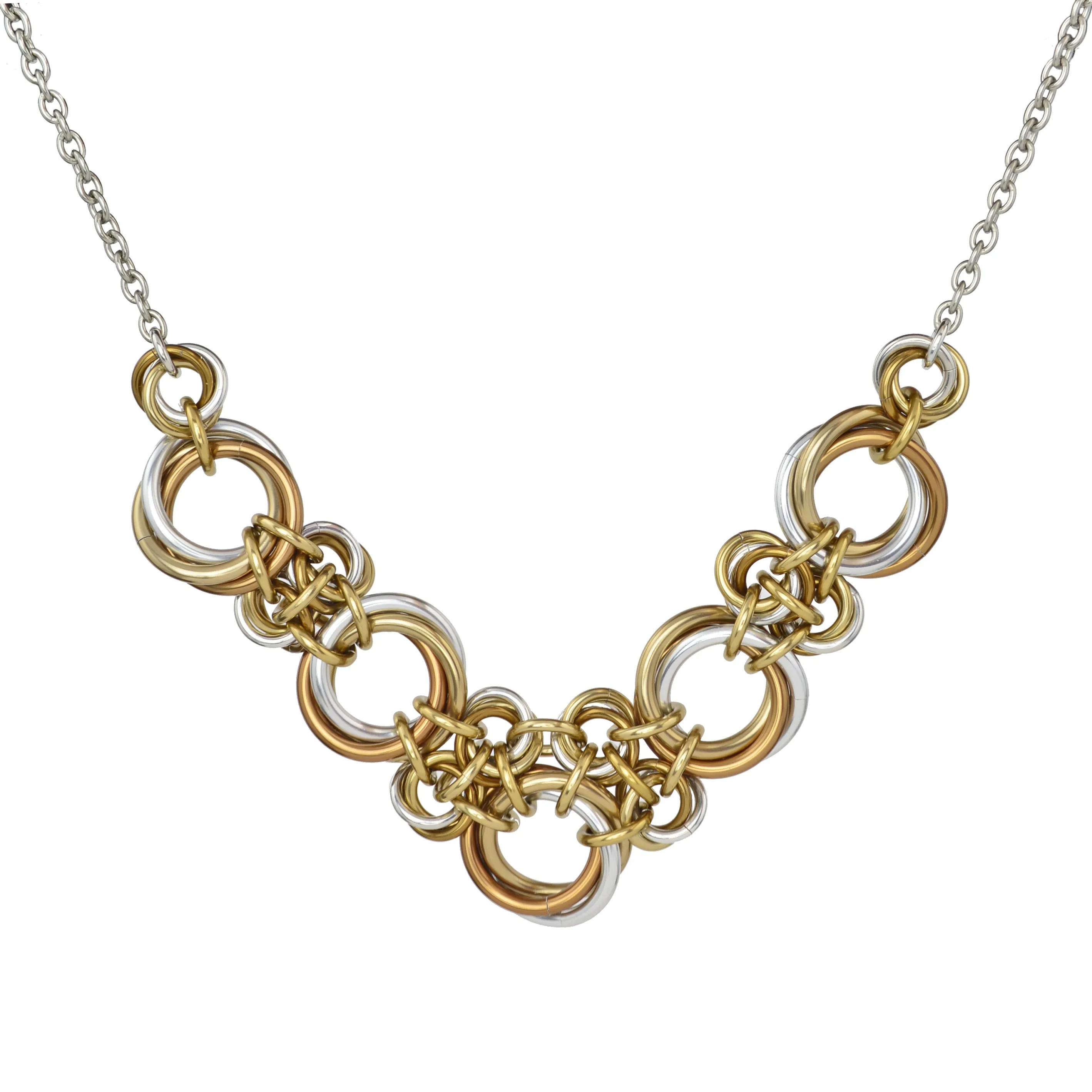 Knotted V Necklace - Granite