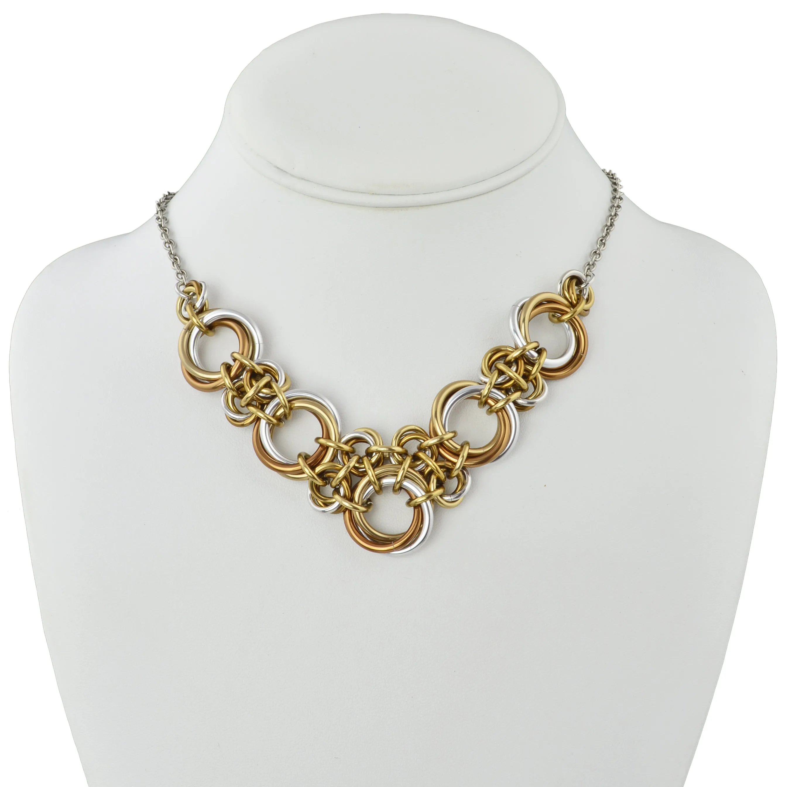 Knotted V Necklace - Granite