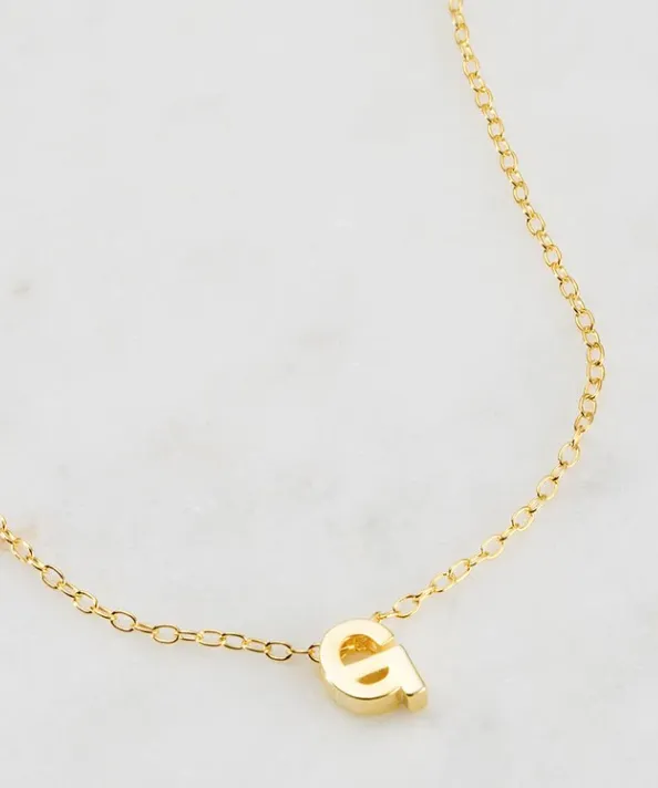Letter Necklace (gold) - G
