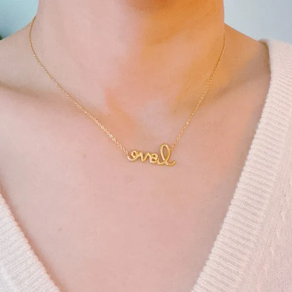 Lovely Love Necklace - Paved