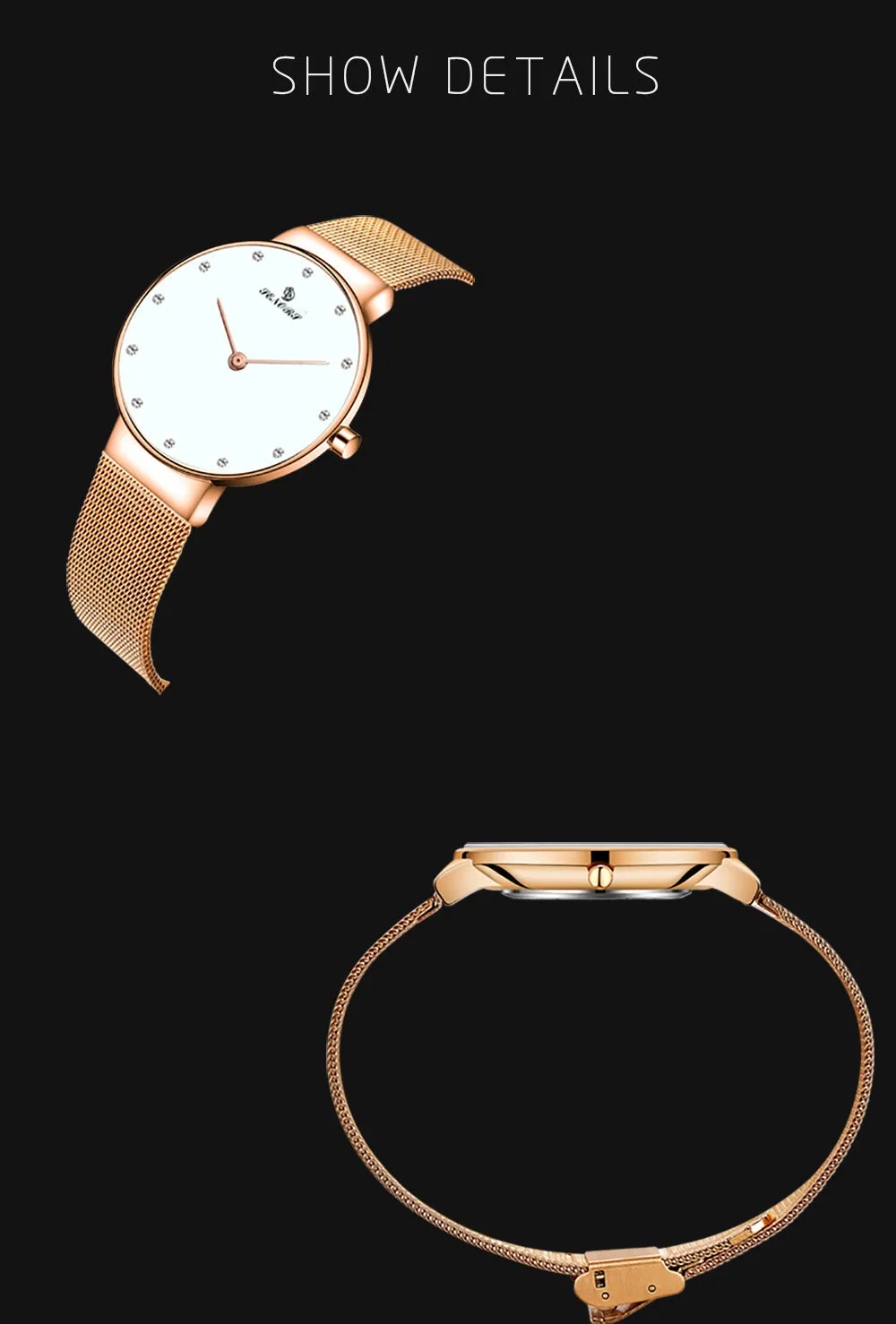 Luxury Casual Ultra-Thin Leisure Milan Strap Minimalism Ladies Watch