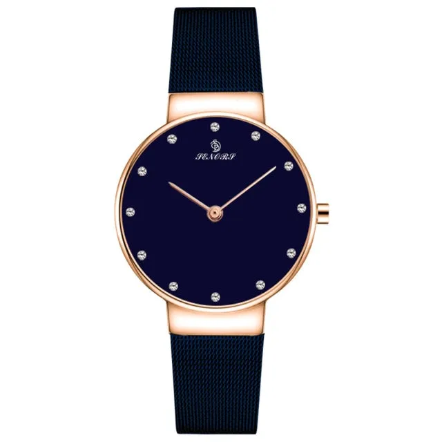 Luxury Casual Ultra-Thin Leisure Milan Strap Minimalism Ladies Watch