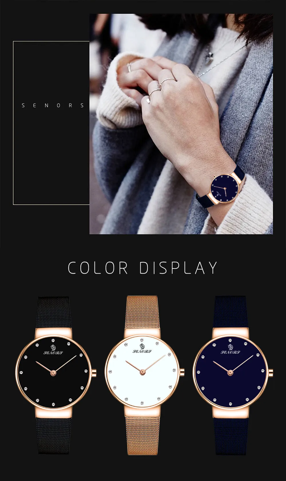 Luxury Casual Ultra-Thin Leisure Milan Strap Minimalism Ladies Watch