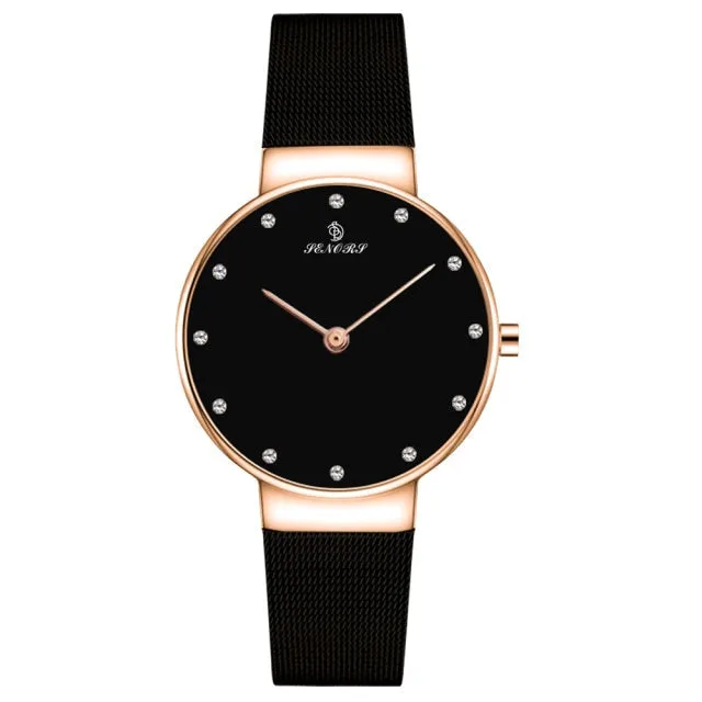 Luxury Casual Ultra-Thin Leisure Milan Strap Minimalism Ladies Watch