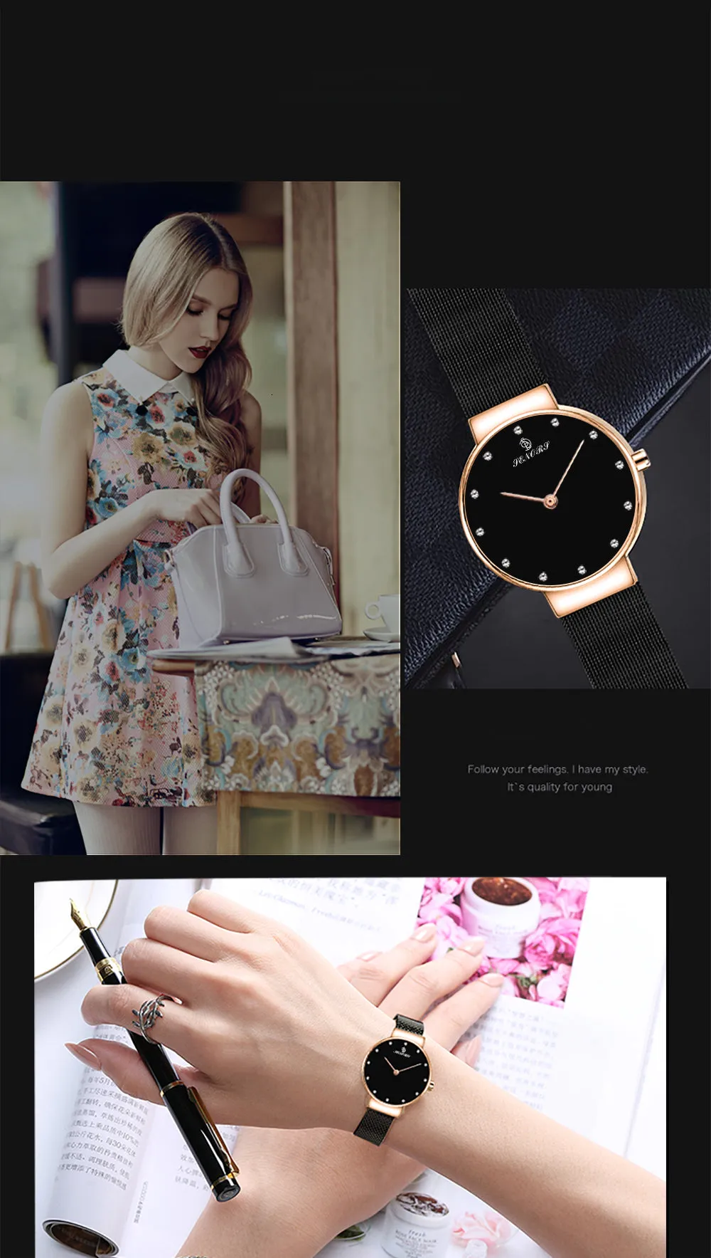 Luxury Casual Ultra-Thin Leisure Milan Strap Minimalism Ladies Watch