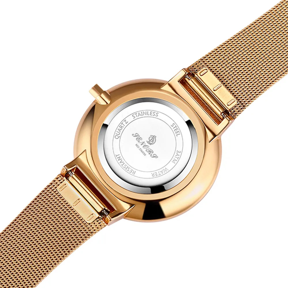 Luxury Casual Ultra-Thin Leisure Milan Strap Minimalism Ladies Watch