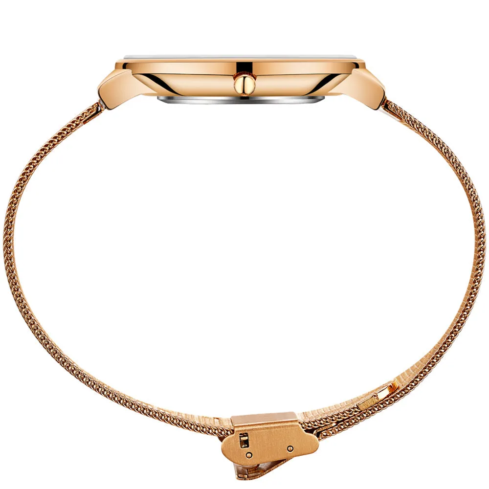Luxury Casual Ultra-Thin Leisure Milan Strap Minimalism Ladies Watch