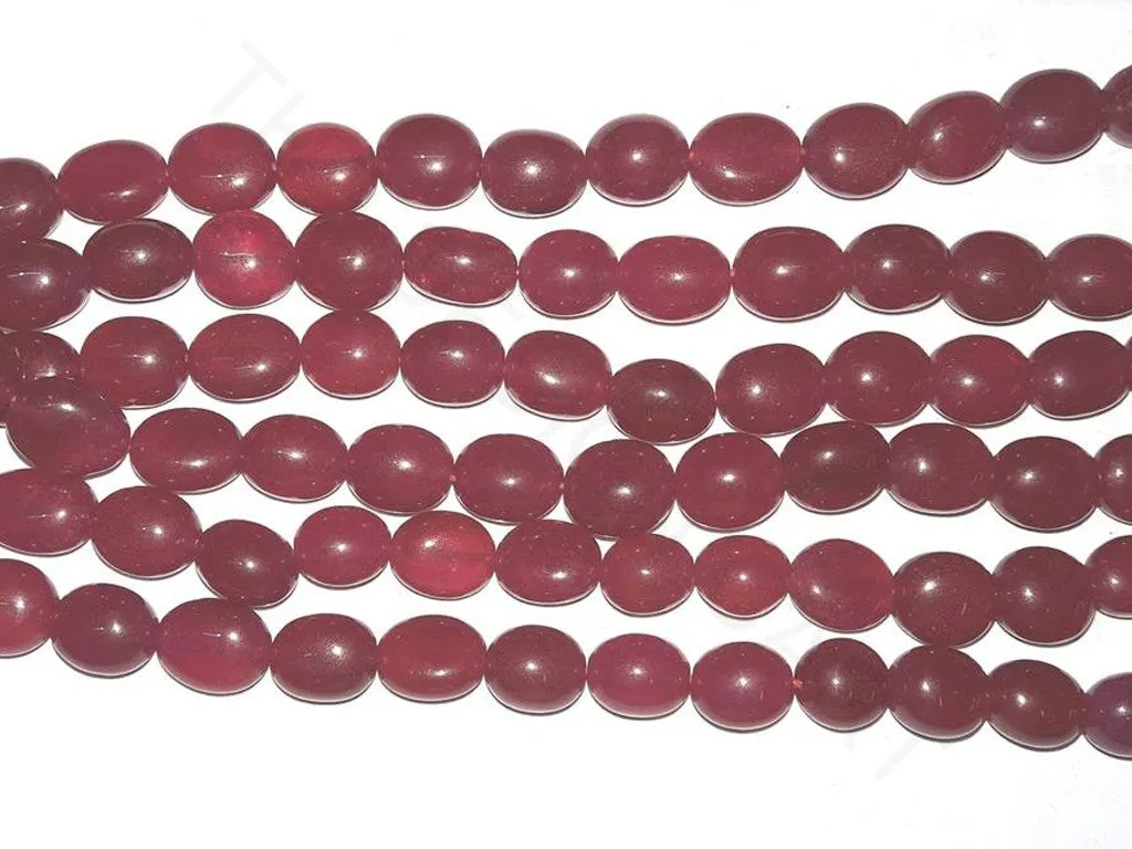 Maroon Red Semi Precious Quartz Tumble Beads