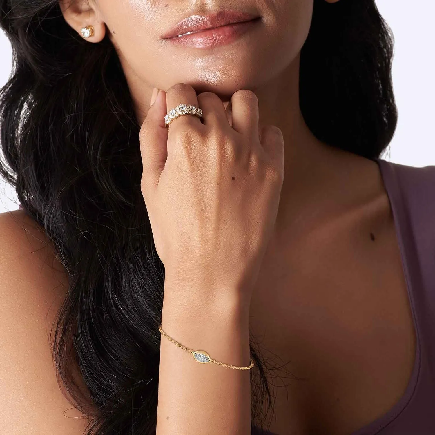 Marquise Diamond Glitter Bracelet