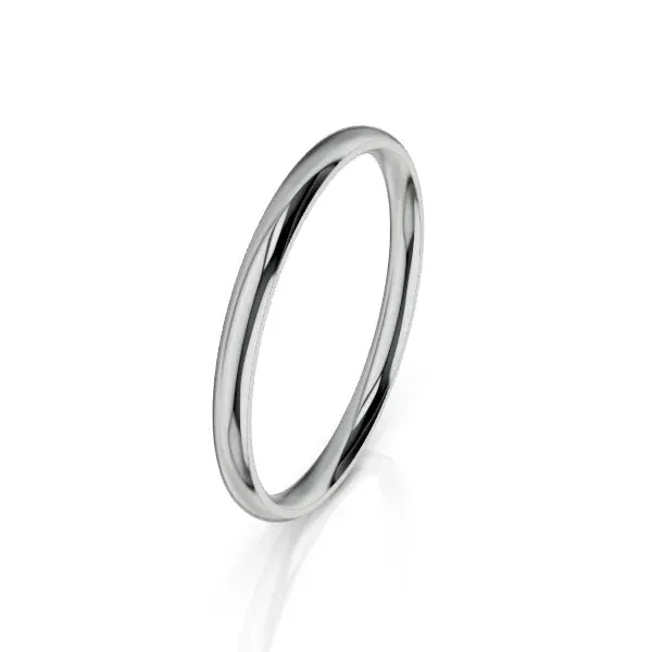 Medium Round 2.5mm - 18ct White Gold