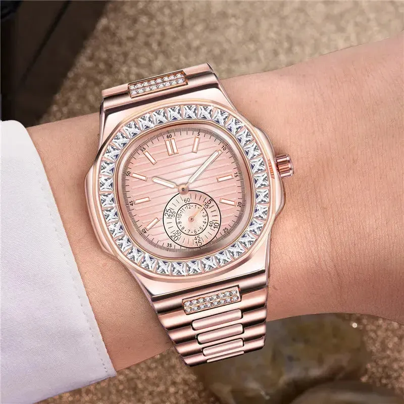 Men Big Famous Brand Watches Students Hip Hop Diamond Fashion
