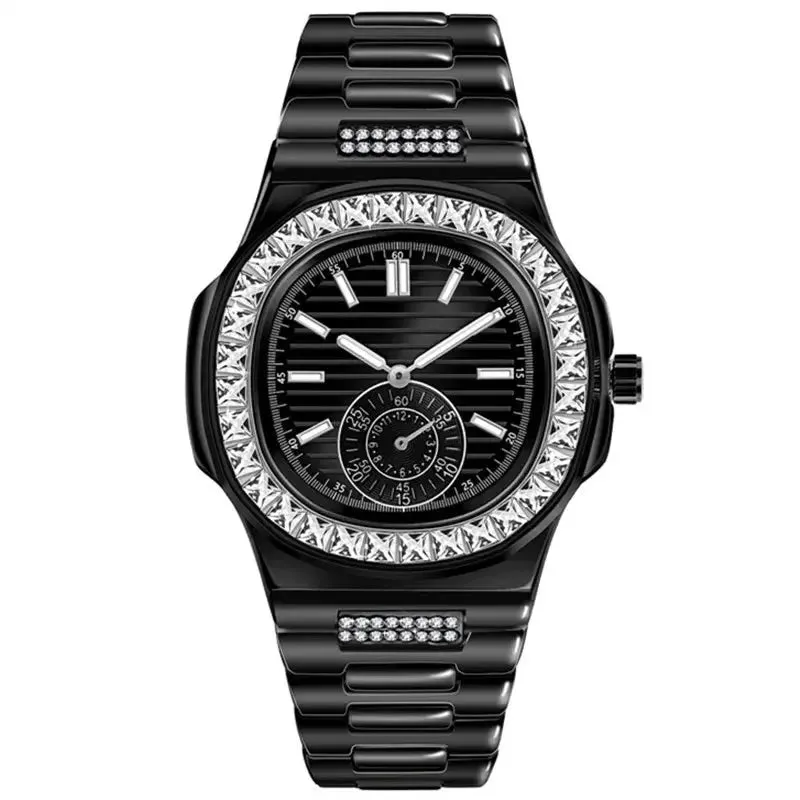 Men Big Famous Brand Watches Students Hip Hop Diamond Fashion