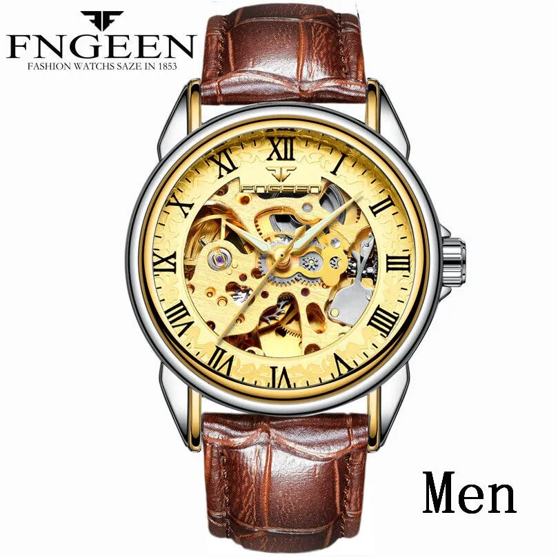 Men's Luxury Automatic Mechanical Watch | Tourbillon Clock | Gold Fashion Skeleton | Top Brand Wristwatch