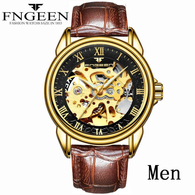 Men's Luxury Automatic Mechanical Watch | Tourbillon Clock | Gold Fashion Skeleton | Top Brand Wristwatch