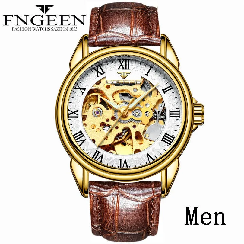 Men's Luxury Automatic Mechanical Watch | Tourbillon Clock | Gold Fashion Skeleton | Top Brand Wristwatch