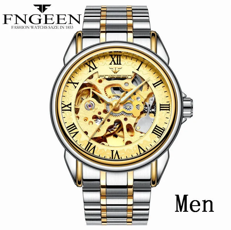 Men's Luxury Automatic Mechanical Watch | Tourbillon Clock | Gold Fashion Skeleton | Top Brand Wristwatch