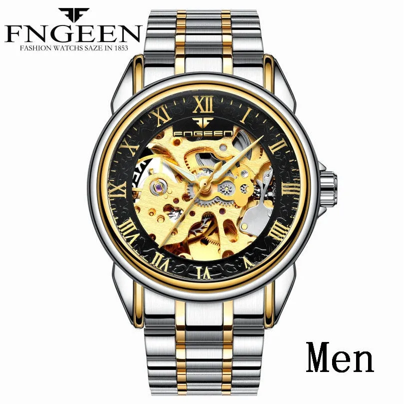 Men's Luxury Automatic Mechanical Watch | Tourbillon Clock | Gold Fashion Skeleton | Top Brand Wristwatch