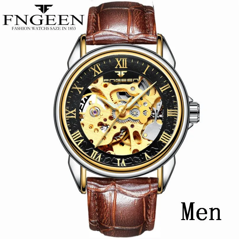Men's Luxury Automatic Mechanical Watch | Tourbillon Clock | Gold Fashion Skeleton | Top Brand Wristwatch