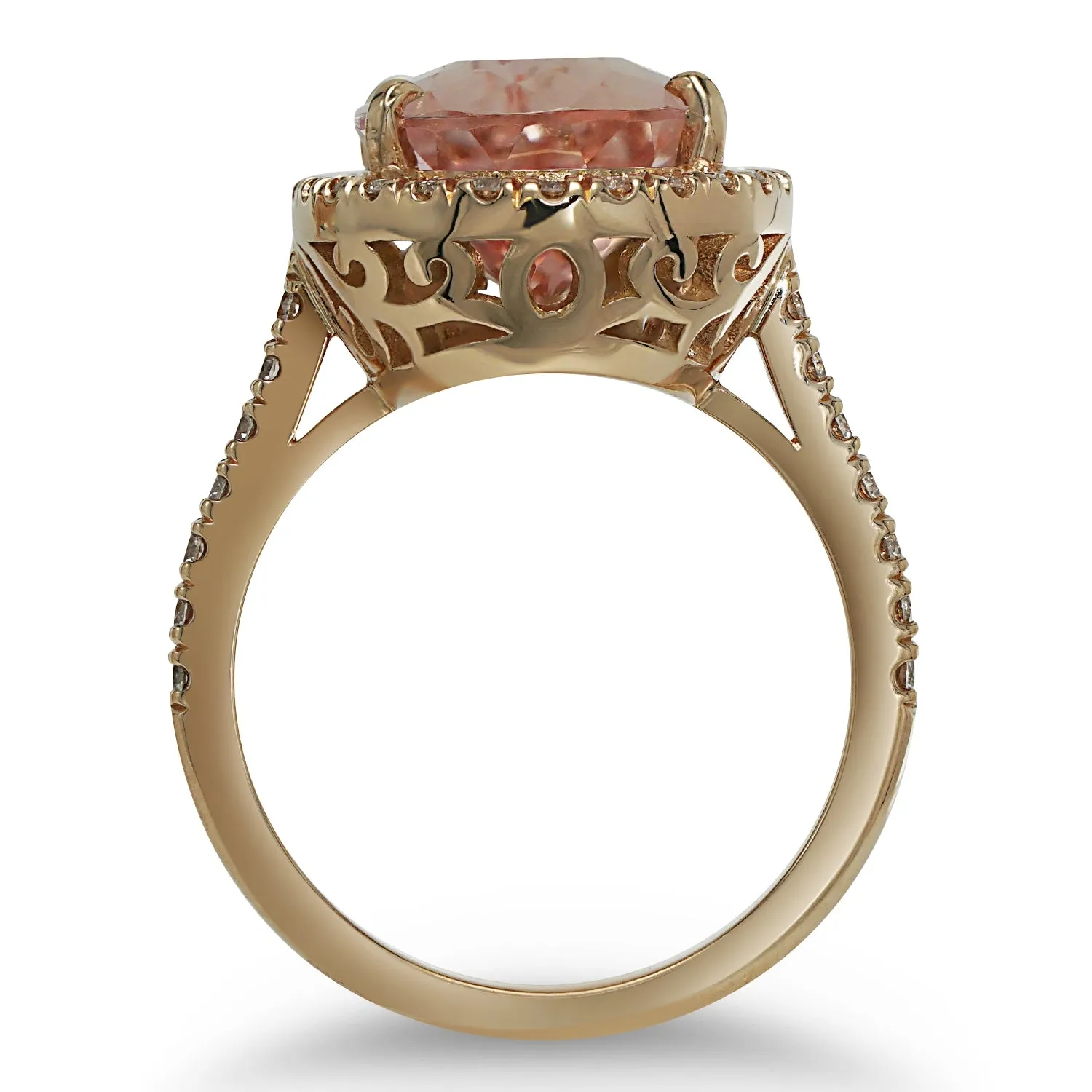 Morganite Pear Ring
