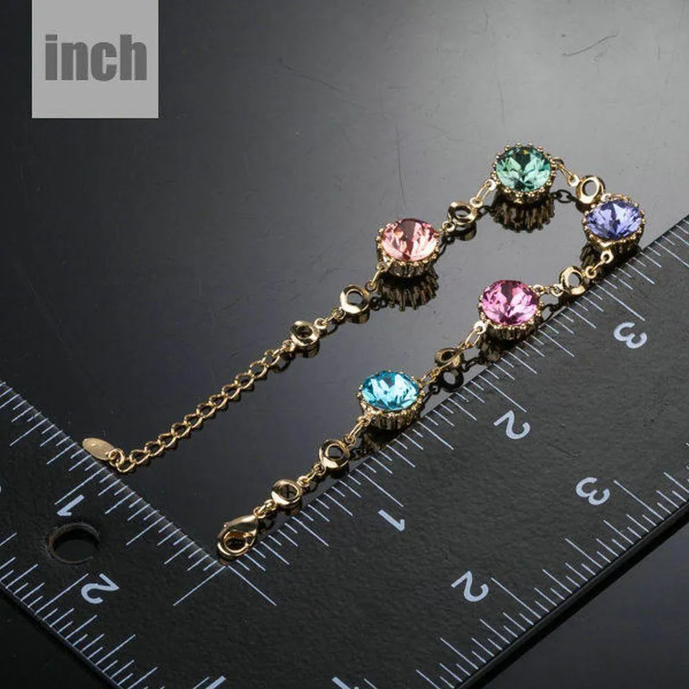 Multicolor Muffin Chain Bracelet