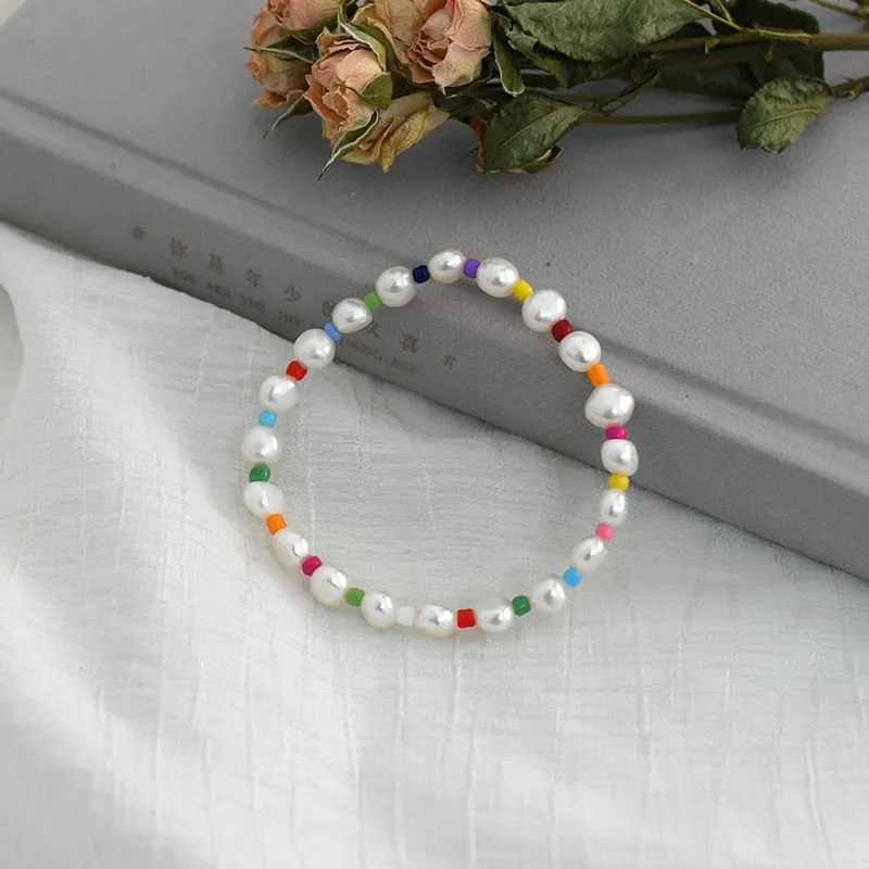 Natural freshwater pearl bracelet Gold Wedding Women Jewlery
