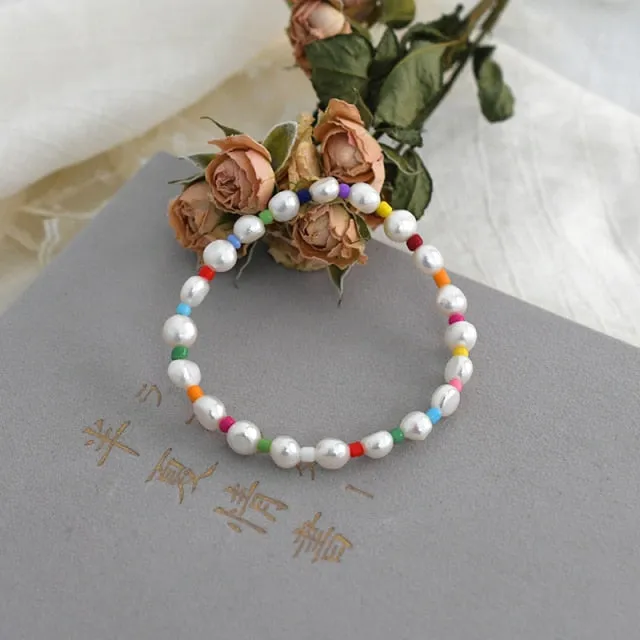 Natural freshwater pearl bracelet Gold Wedding Women Jewlery