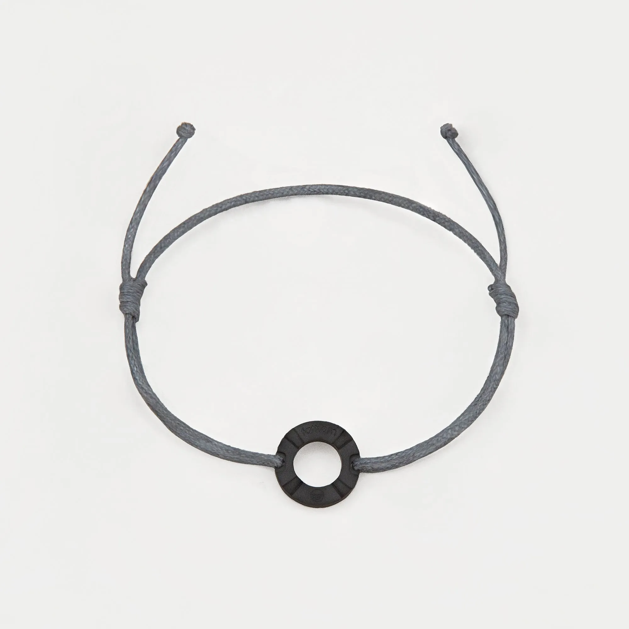 NOUMEA Mens Womens Buoy Charm String Friendship Bracelets Love His and Hers For Men and Women Matte Black Grey