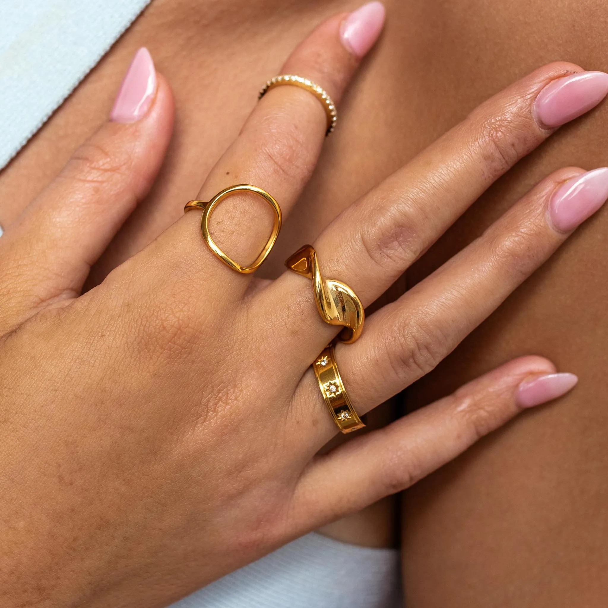 Ocean Ave Ring Gold