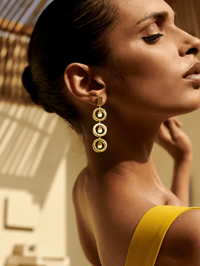 Open Circle Hanging Earrings