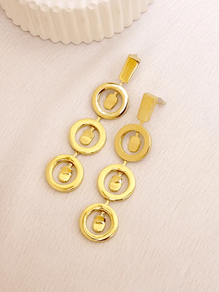 Open Circle Hanging Earrings